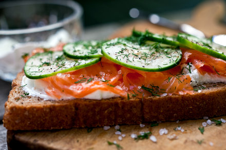 Image for Smoked Salmon Sandwich With Goat Cheese