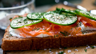 Image for Smoked Salmon Sandwich With Goat Cheese