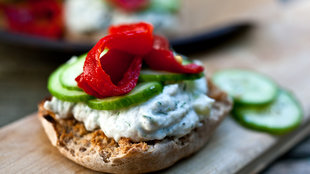 Image for Smoked Trout Salad, Cucumber and Roasted Pepper Sandwich