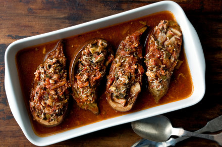 Image for Eggplant Stuffed With Rice and Tomatoes