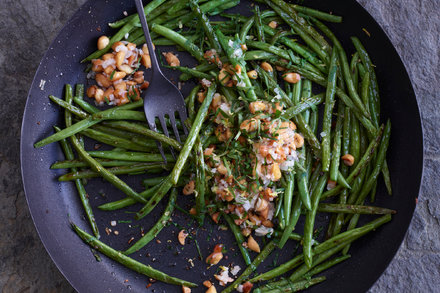 Image for Pan-Roasted Green Beans With Golden Almonds