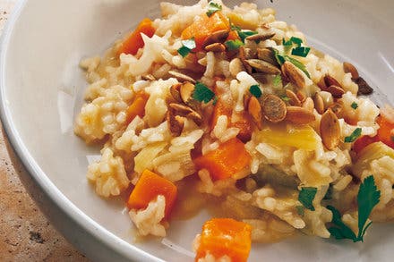 Risotto With Pumpkin, Ginger and Sage