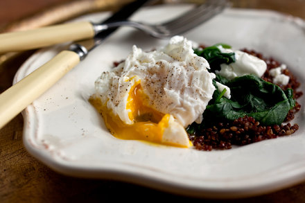 Image for Quinoa, Spinach and Poached Egg