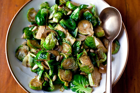 Stir-Fried Brussels Sprouts with Shallots and Sherry