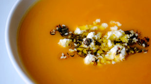 Image for Sweet Potato Soup With Feta and Za’atar Oil