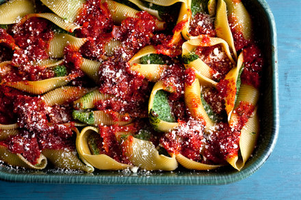 Image for Stuffed Shells Filled With Spinach and Ricotta