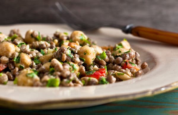 Israeli Couscous and Chickpea Salad