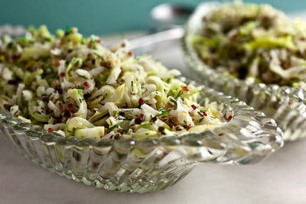 Broccoli, Cabbage and Kohlrabi Coleslaw With Quinoa