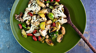 Image for Cauliflower, Brussels Sprouts and Red Beans With Lemon and Mustard