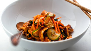 Image for Bibimbap With Tofu, Cucumbers, Spinach, Shiitakes and Carrots