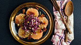 Image for Pink Grapefruit and Radicchio Salad with Dates and Pistachios