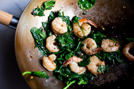 Image for Stir-Fried Sesame Shrimp and Spinach