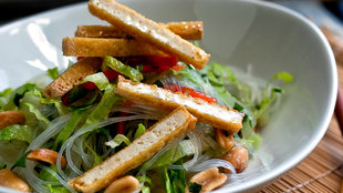 Image for Rice Noodle Salad With Crispy Tofu and Lime-Peanut Dressing