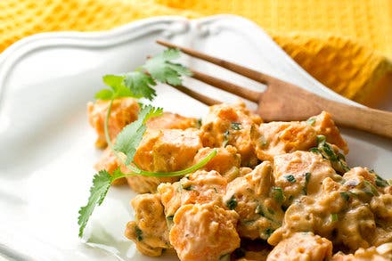 Sweet Potato Salad With Lime Pickle and Cashews