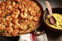 Paella With Shrimp and Fava Beans