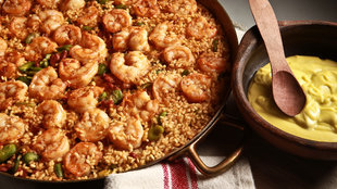 Image for Paella With Shrimp and Fava Beans