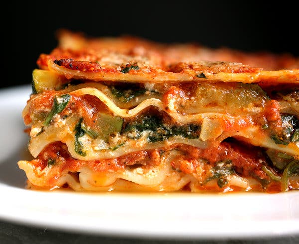 Lasagna With Spinach and Roasted Zucchini