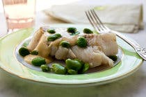 Steamed Cod With Favas and Aioli