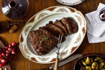 Braised Brisket With Plums, Star Anise and Port