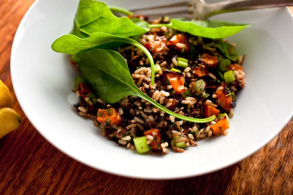 Balsamic Roasted Winter Squash and Wild Rice Salad