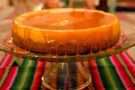 Image for Gluten-Free Hazelnut Cheesecake With Salted Caramel Glaze