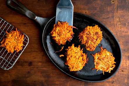 Image for Sweet Potato and Apple Latkes With Ginger and Sweet Spices