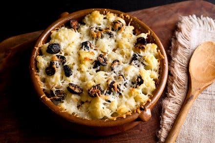 Sicilian Cauliflower and Black Olive Gratin