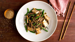 Image for Skillet Soba, Baked Tofu and Green Bean Salad With Spicy Dressing