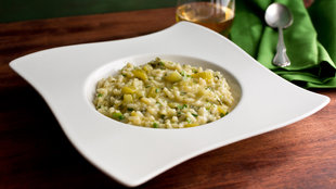 Image for Celery Risotto With Dandelion Greens or Kale