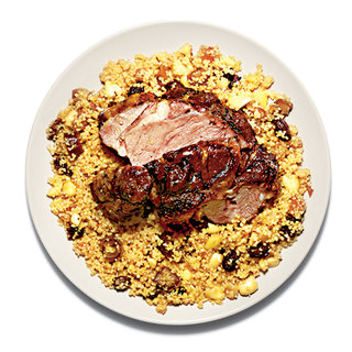 Image for Roast Shoulder of Lamb With Couscous-and-Date Stuffing