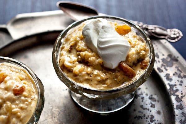 Rice Pudding With Golden Raisins