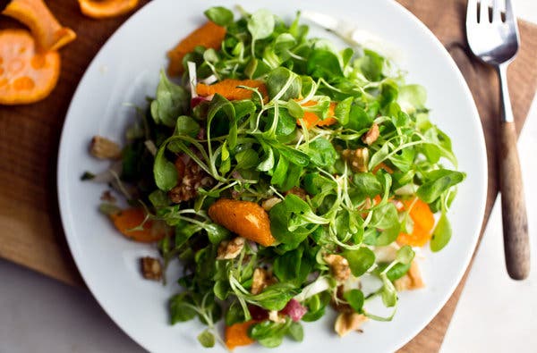 Mache and Endive Salad With Clementines and Walnuts