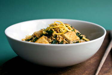 Image for Stir-Fried Brown Rice With Kale or Frizzy Mustard Greens and Tofu