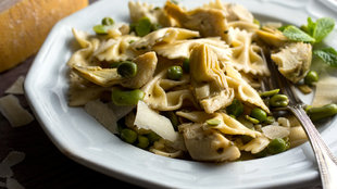 Image for Farfalle With Artichokes, Peas, Favas and Onions