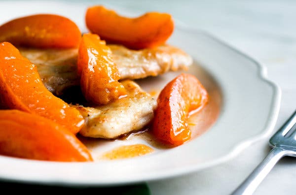 Chicken Scaloppine With Roasted Apricots