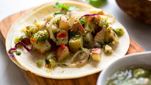 Image for Potato ‘Salad’ and Tomatillo Tacos