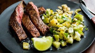 Image for Grilled Chile Flank Steak With Salsa