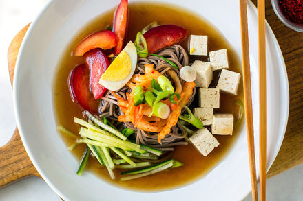 Image for Korean Chilled Buckwheat Noodles With Chilled Broth and Kimchi