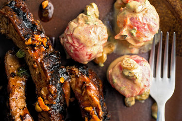 Image for Grilled Baby Back Ribs With Spicy Peanut Shake