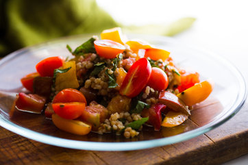 Image for Raw and Cooked Tomato and Herb Salad With Couscous