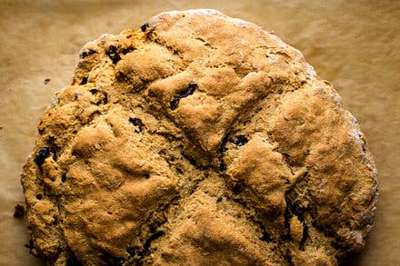 Soda Bread With Walnuts and Raisins