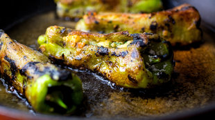 Image for Fried Small Peppers Filled With Feta and Quinoa