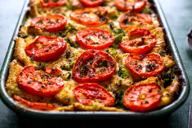 Image for Savory Bread Pudding With Broccoli and Goat Cheese