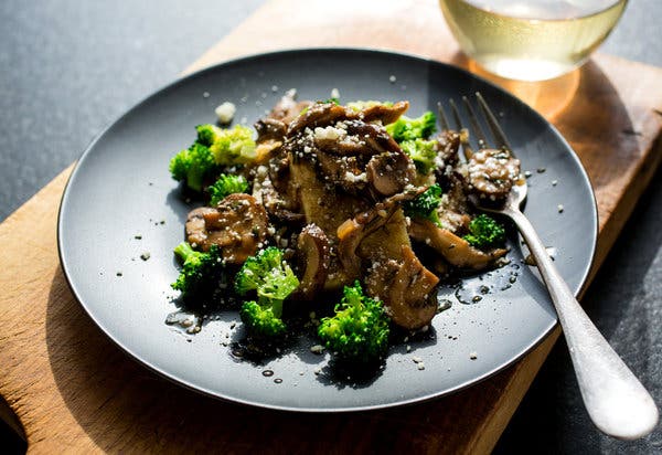 Millet Polenta With Mushrooms and Broccoli or Broccoli Rabe