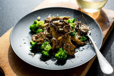 Image for Millet Polenta With Mushrooms and Broccoli or Broccoli Rabe