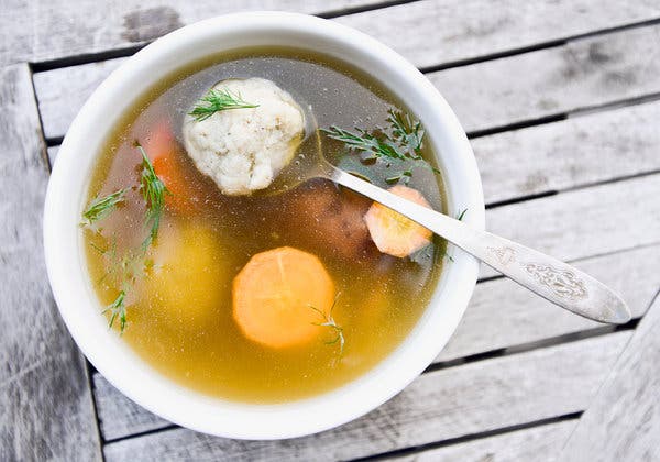 Horseradish Matzo Ball Soup