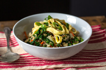 Image for Stir-Fried Brown Rice With Red Chard and Carrots