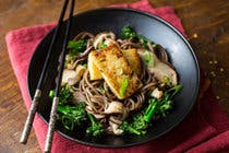 Soba Noodles With Shiitakes, Broccoli and Tofu