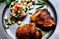 Spicy Grilled Chicken With Tomato-Cucumber Relish