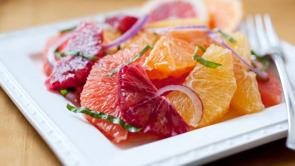 Winter Citrus Salad with Honey Dressing